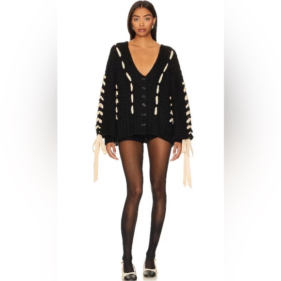 Last price drop⬇️PRICE FIRM➡️ NWT FOR LOVE & LEMONS LIBERTY CARDIGAN - M - Picture 4 of 13